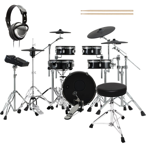 Collage of items included in the Roland VAD316 DRUM ESSENTIALS BUNDLE