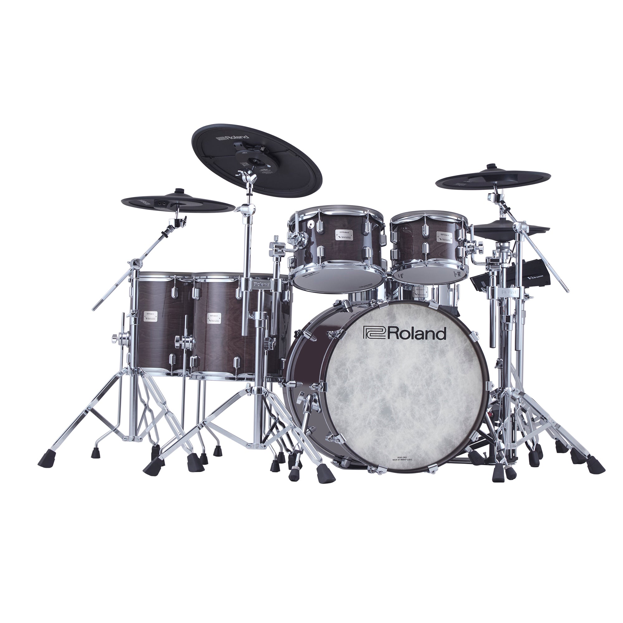 Roland VAD-716 V-Drums Electronic Drum Set - Gloss Ebony, View 1