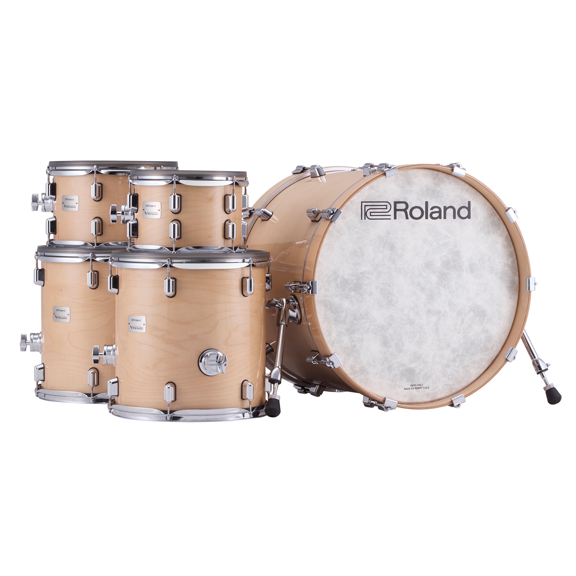 Roland VAD-716 V-Drums Electronic Drum Set - Gloss Natural, View 2