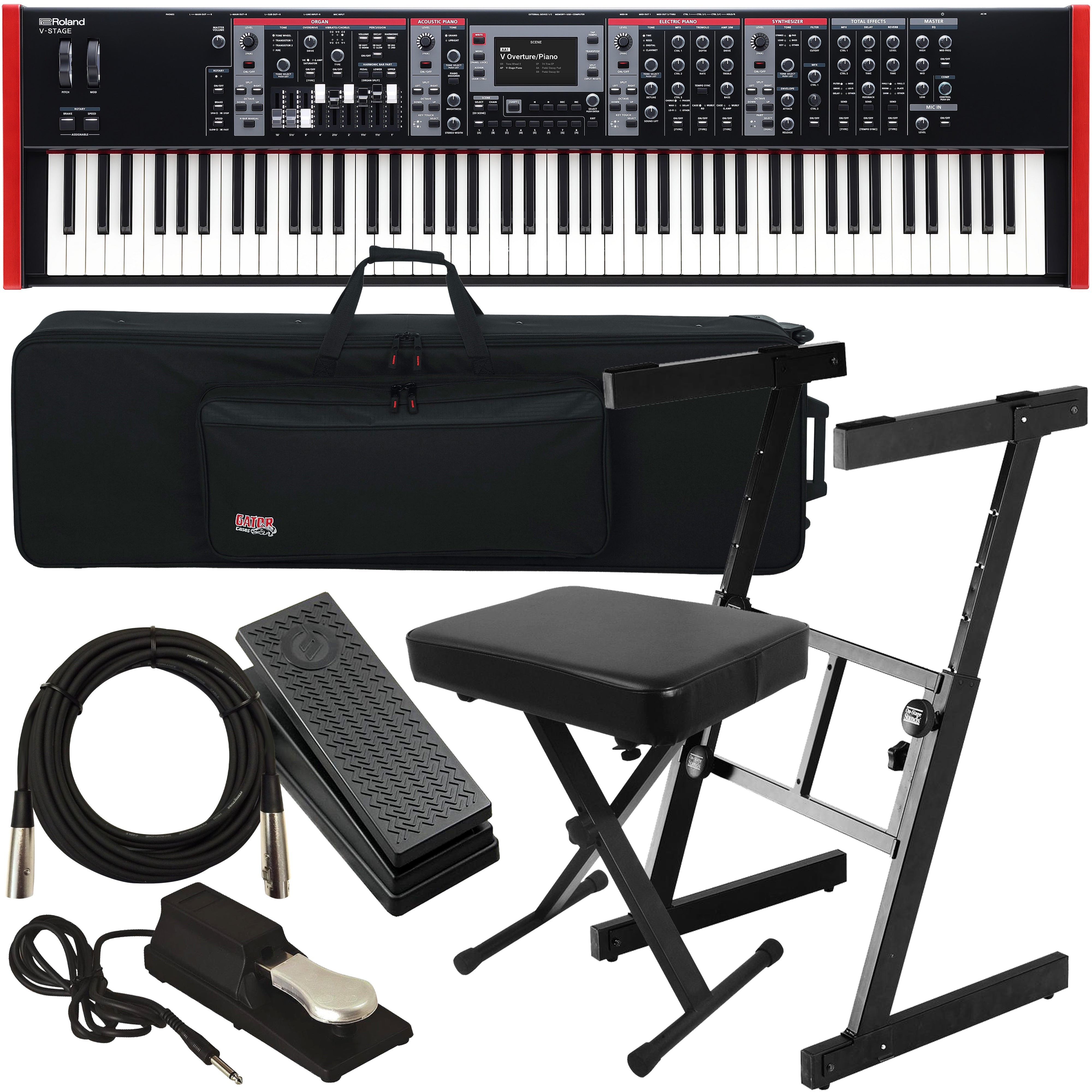 Roland V-Stage 88 Stage Keyboard STAGE ESSENTIALS BUNDLE