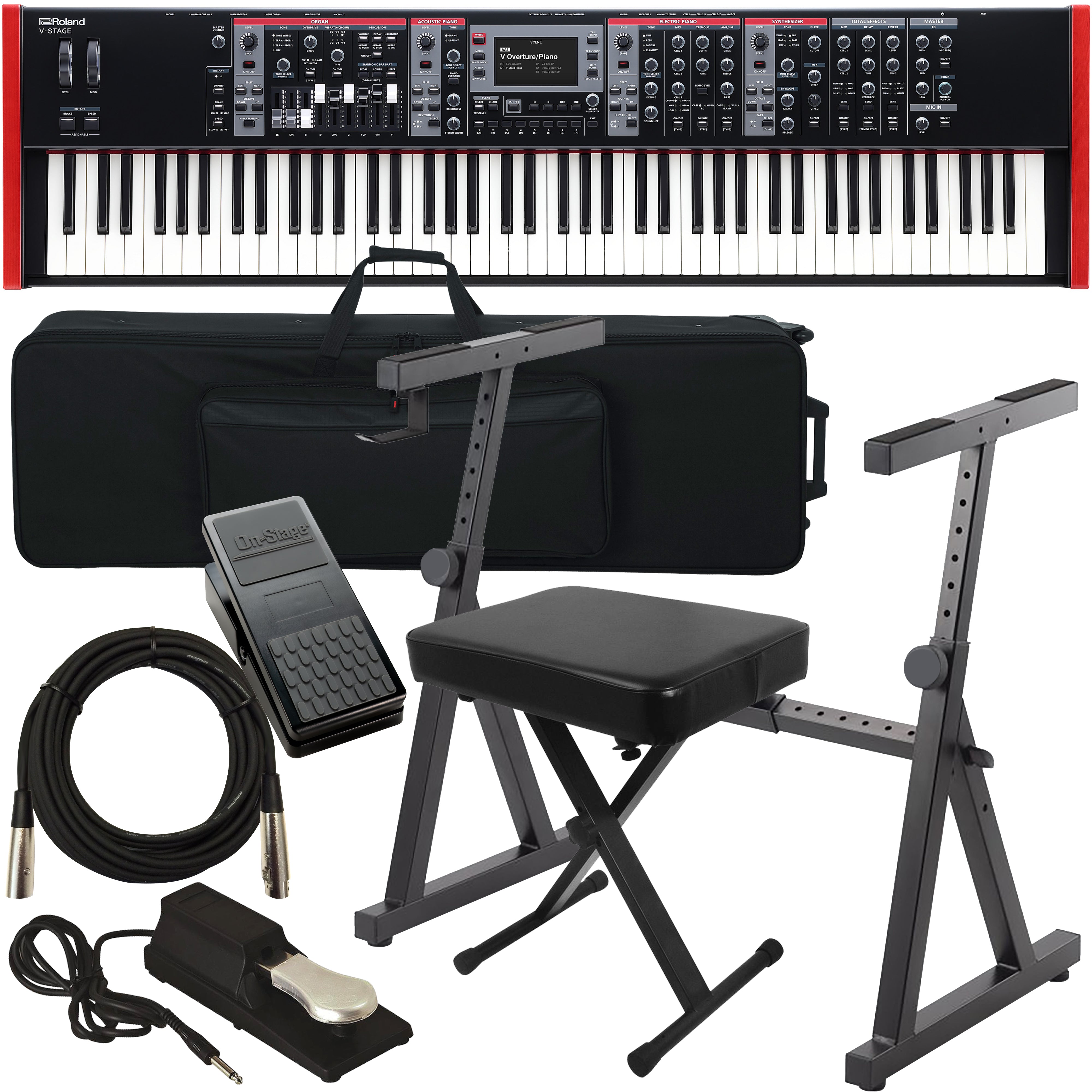 Roland V-Stage 88 Stage Keyboard STAGE ESSENTIALS BUNDLE – Kraft Music
