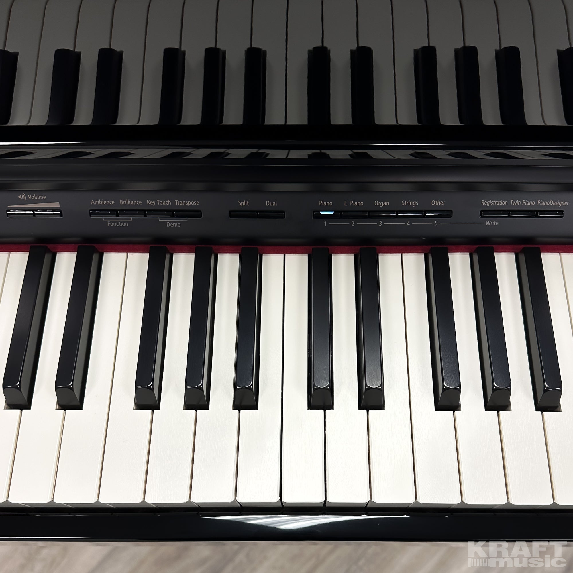 Roland GP607 Digital Grand Piano - Polished Ebony - Control panel 1