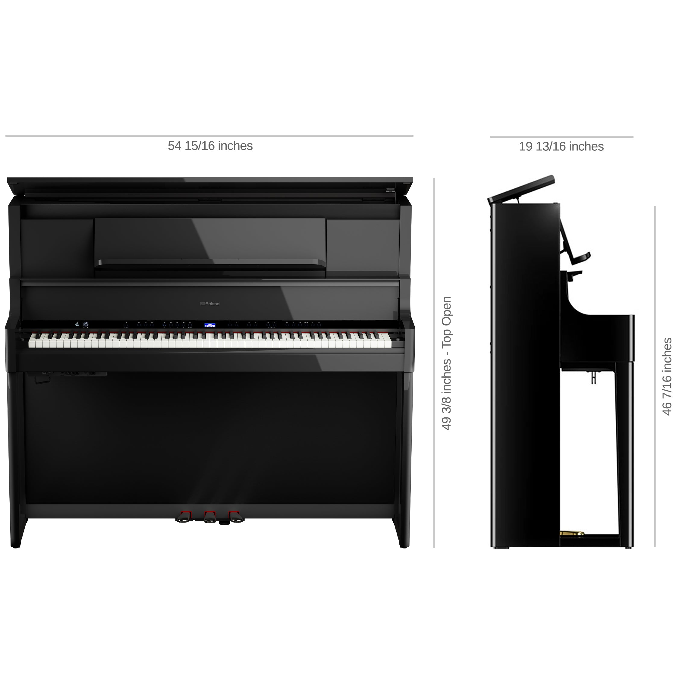 Roland LX-9 Digital Piano with Bench - Polished White – Kraft Music