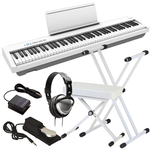 Roland FP-30X Digital Piano - White KEY ESSENTIALS BUNDLE