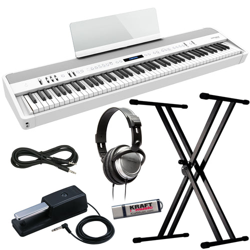 Roland FP-90X Digital Piano - White KEY ESSENTIALS BUNDLE