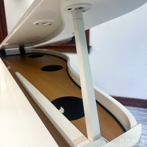 Roland GP-6 Digital Grand Piano - Polished White - lid lowered a little