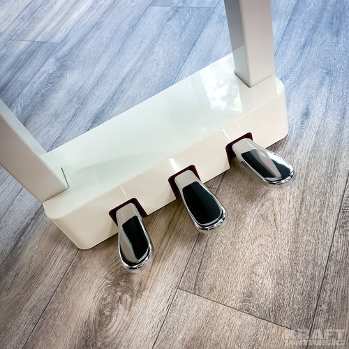 Roland GP-6 Digital Grand Piano - Polished White - pedals