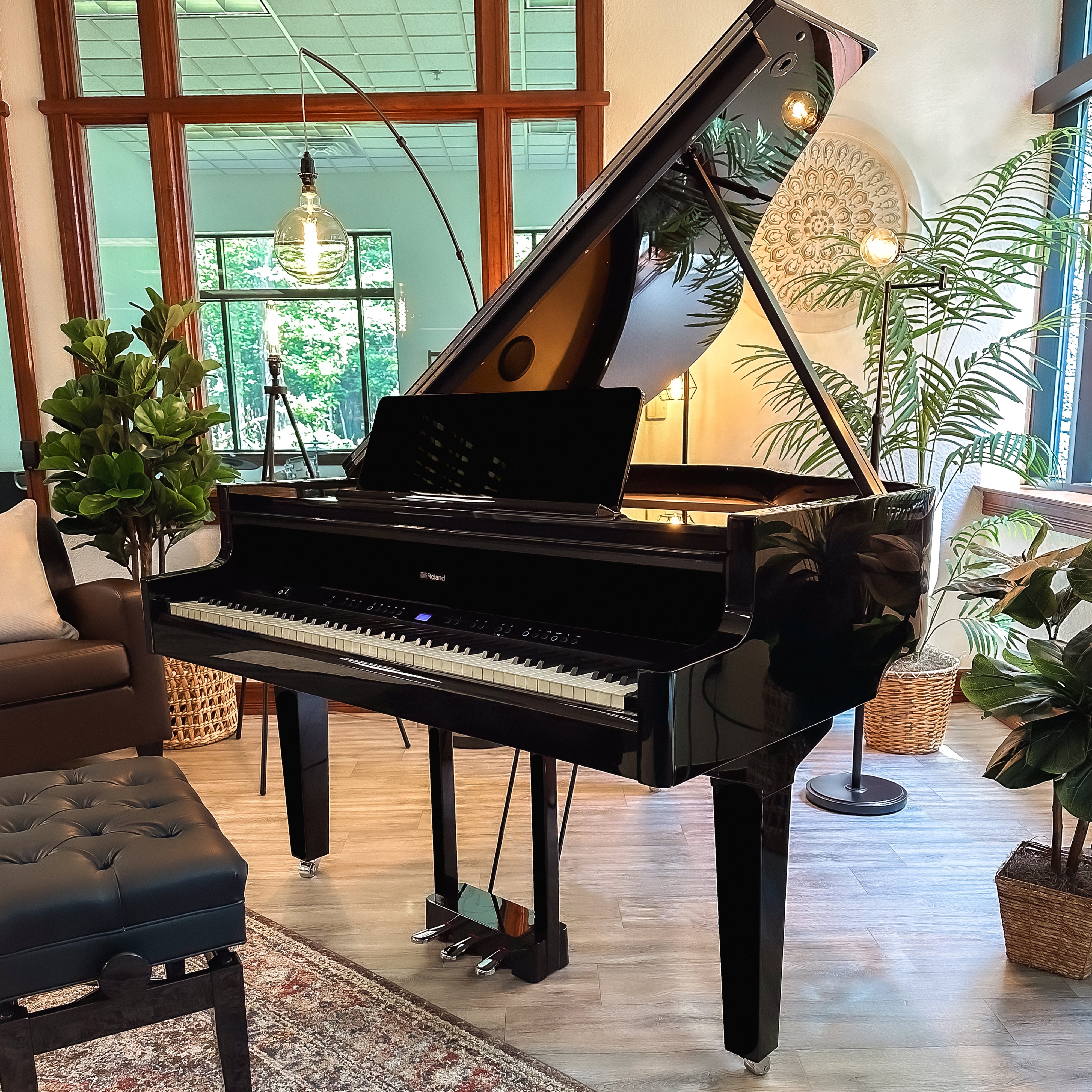 Roland GP-9 Digital Grand Piano - Polished Ebony - View 1