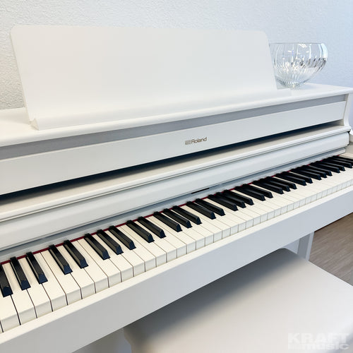 Roland HP704 Digital Piano - Satin White - keybed