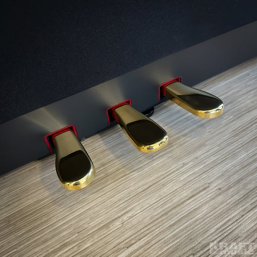 Roland LX708 Digital Piano - Polished White - pedals