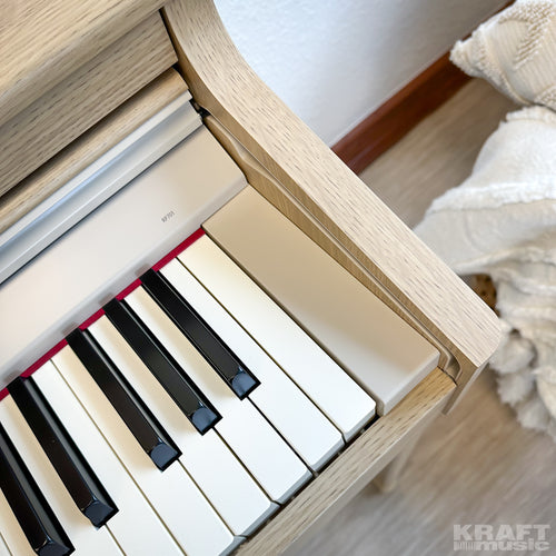 Roland RP701 Digital Piano - Light Oak - close up of keybed