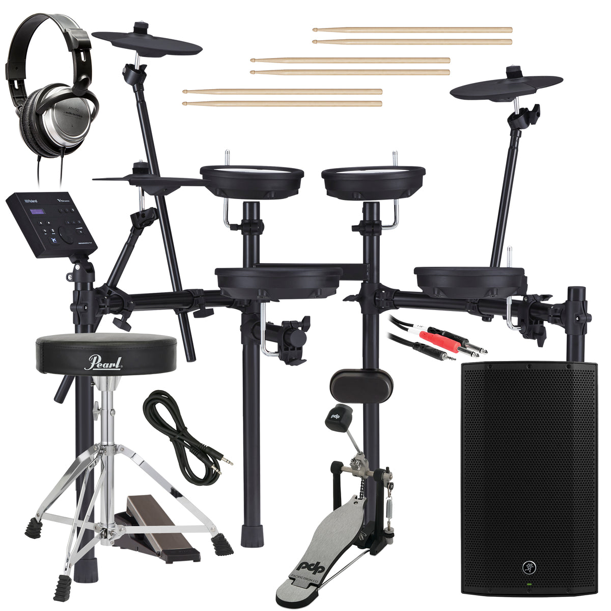 Roland TD-07DMK V-Drums Electronic Drum Set COMPLETE DRUM BUNDLE 