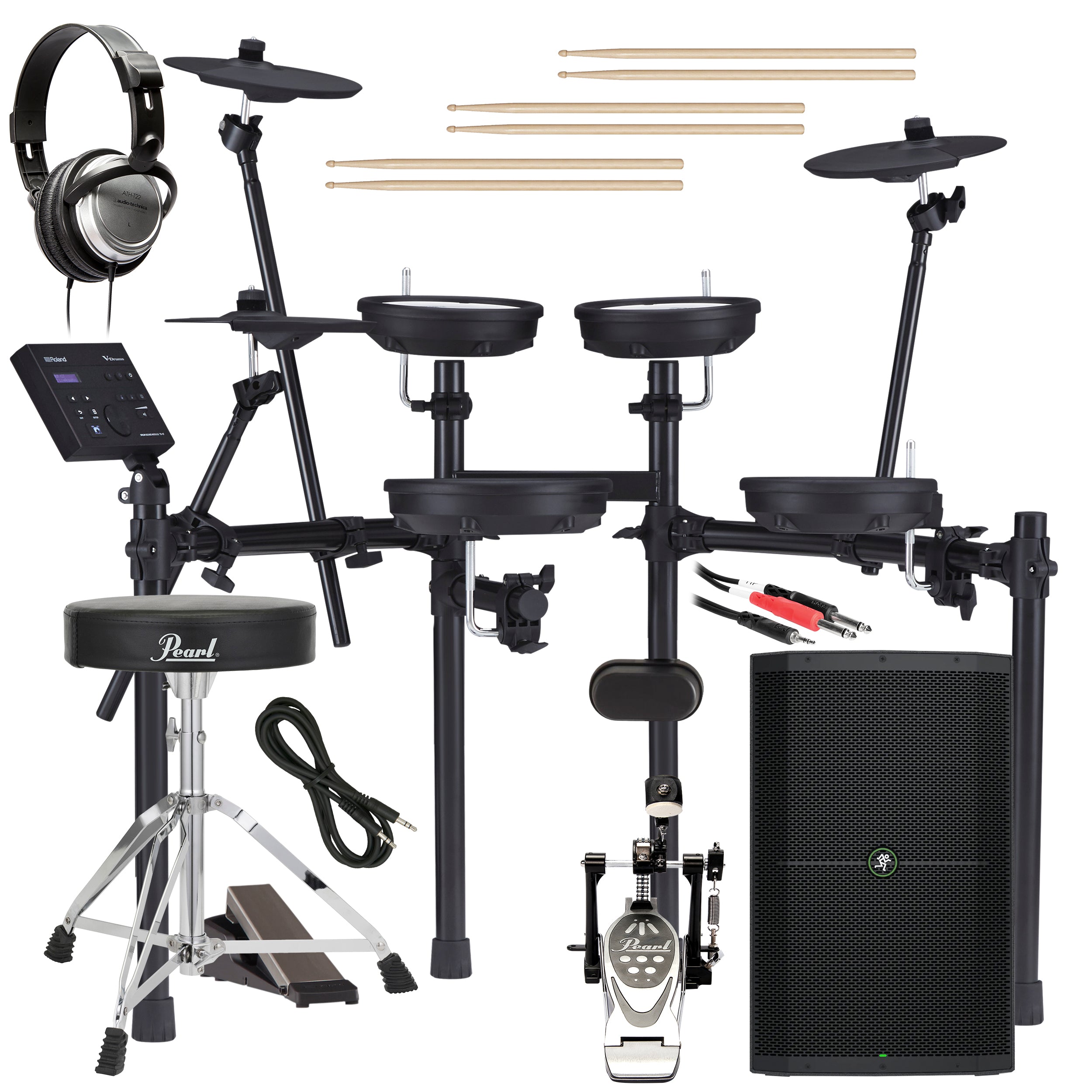 Roland TD-07DMK V-Drums Electronic Drum Set COMPLETE DRUM BUNDLE 