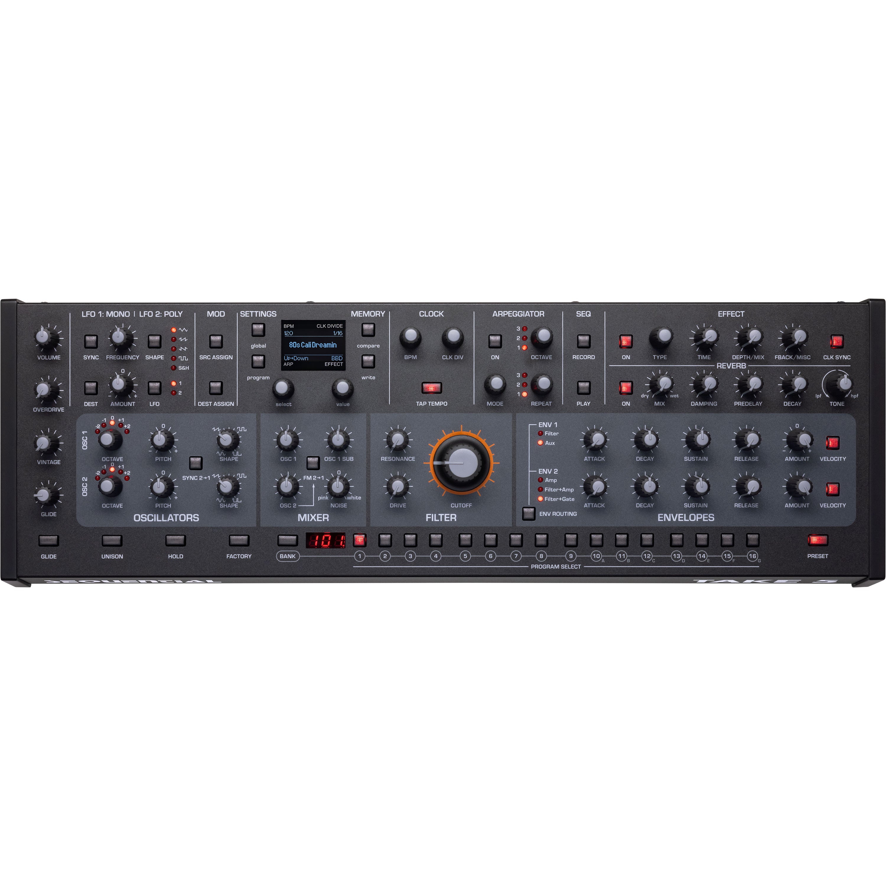 Sequential Take-5 Desktop Module 5-Voice Polyphonic Synthesizer View 1
