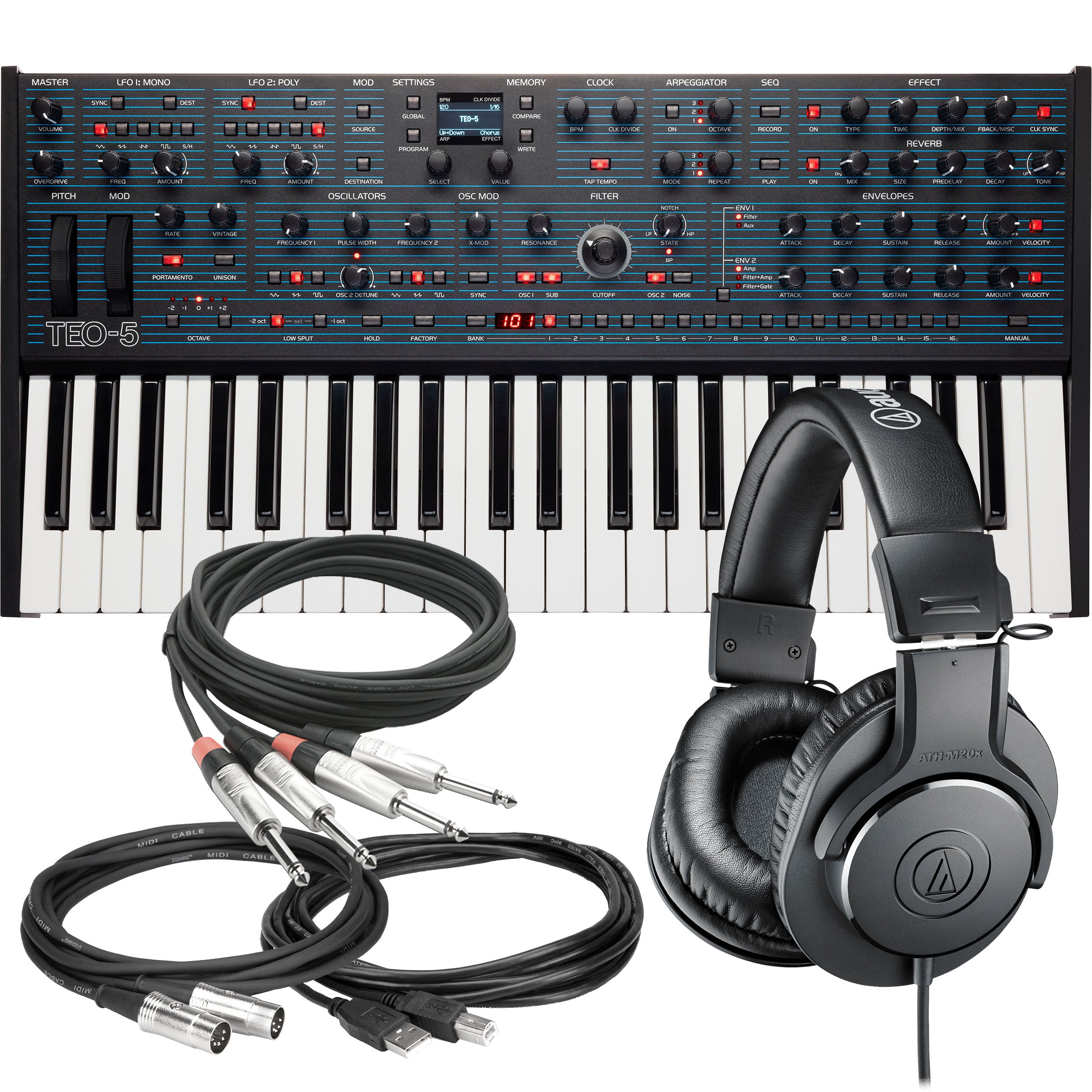 Oberheim TEO-5 Compact 5-Voice Polyphonic Synthesizer STUDIO KIT