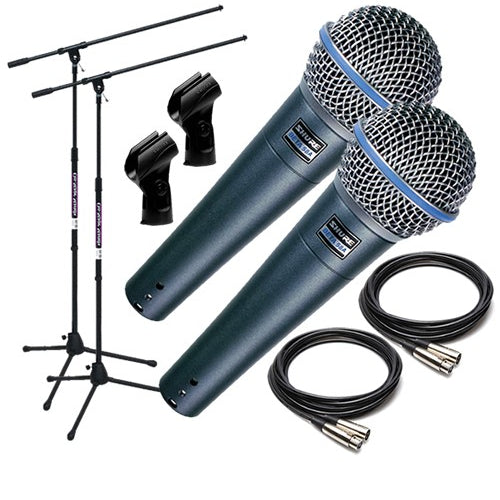 shure beta 58a dynamic vocal microphone twin performer pak