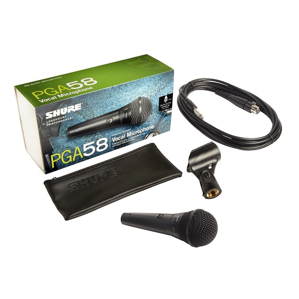 Shure PGA58 Cardioid Dynamic Vocal Microphone with 1/4" Cable