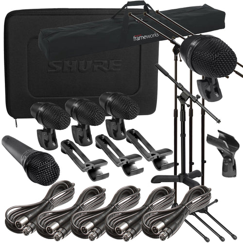 Shure PGADRUMKIT5 Drum Microphone Kit STUDIO PAK