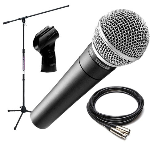 shure sm58-lc dynamic vocal microphone performer pak