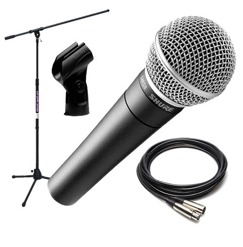 shure sm58-lc dynamic vocal microphone performer pak