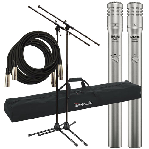 Shure SM81-LC Condenser Instrument Microphone TWIN PERFORMER PAK