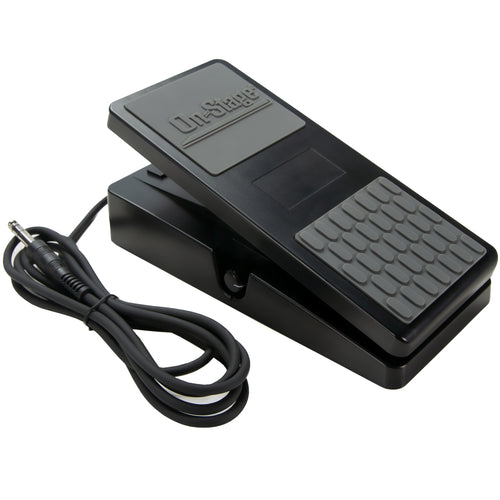 On-Stage KEP100 Expression Pedal, view from the left showing the polarity dial