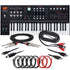 Bundle collage showing components in ASM Hydrasynth Keyboard Polyphonic Wavemorphing Synthesizer CABLE KIT bundle