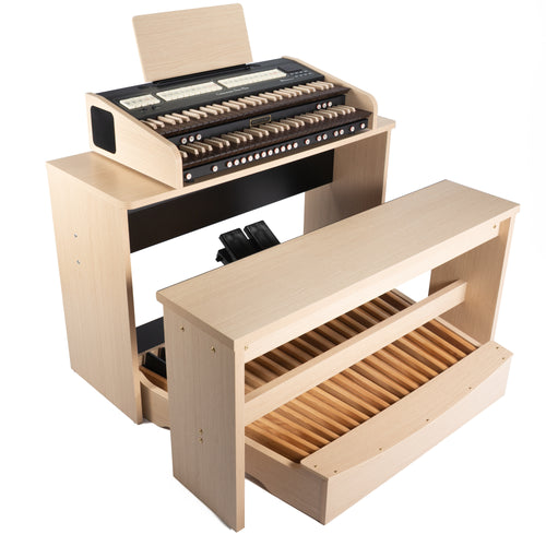 Viscount Cantorum Duo Plus 2 Manual Portable Organ - Wood Keys W/ STAND, PEDALS AND BENCH - View 1