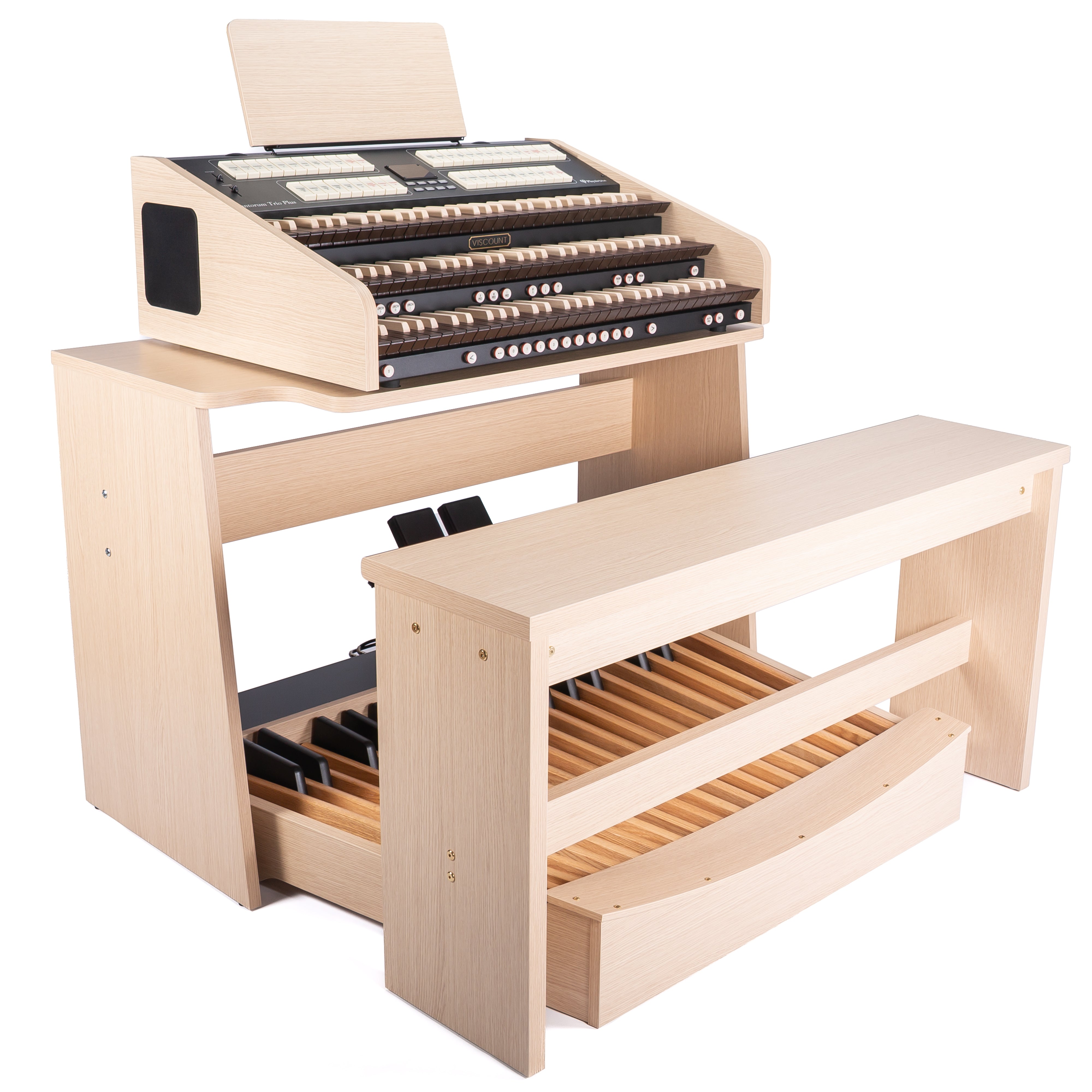 鍵盤楽器 Instruo tanh[3] Viscount Cantorum Trio Plus Three Manual Portable Organ - Wood