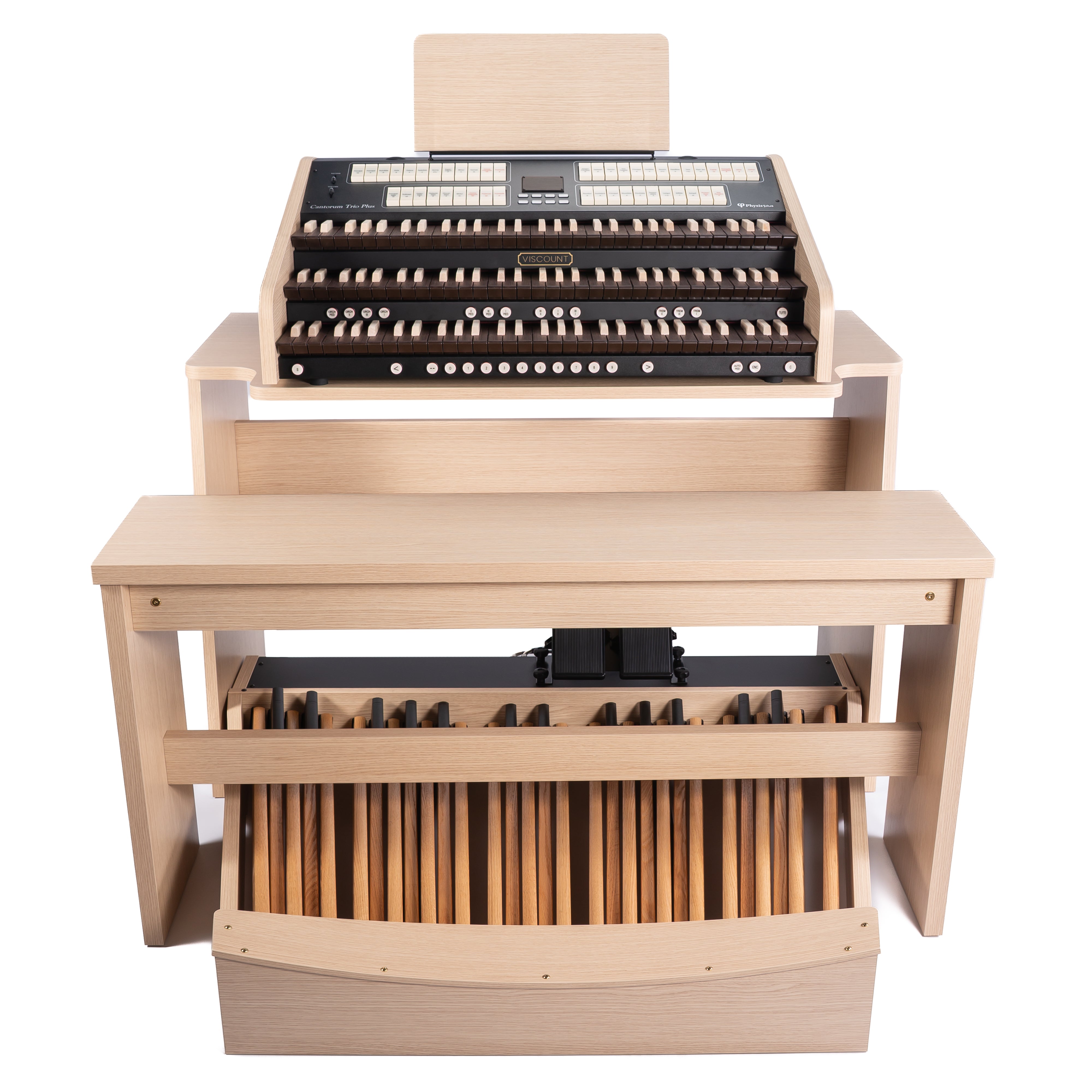 Viscount Cantorum Trio Plus Wood Keys 3 Manual Portable Organ WITH STAND, PEDALS, AND BENCH view 2