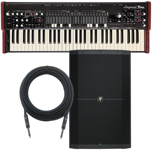 Collage of everything included in the Viscount Legend One 61 MONITOR KITViscount Legend One 61 MONITOR KIT