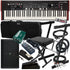 Collage of items included in the Viscount Legend One 73 Stage Keyboard COMPLETE STAGE BUNDLE