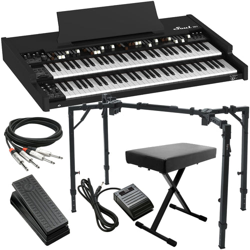 Viscount Legend SOUL 261 Digital Tonewheel Organ - Black KEY ESSENTIALS BUNDLE