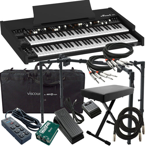 Viscount Legend SOUL 261 Digital Tonewheel Organ - Black STAGE KIT