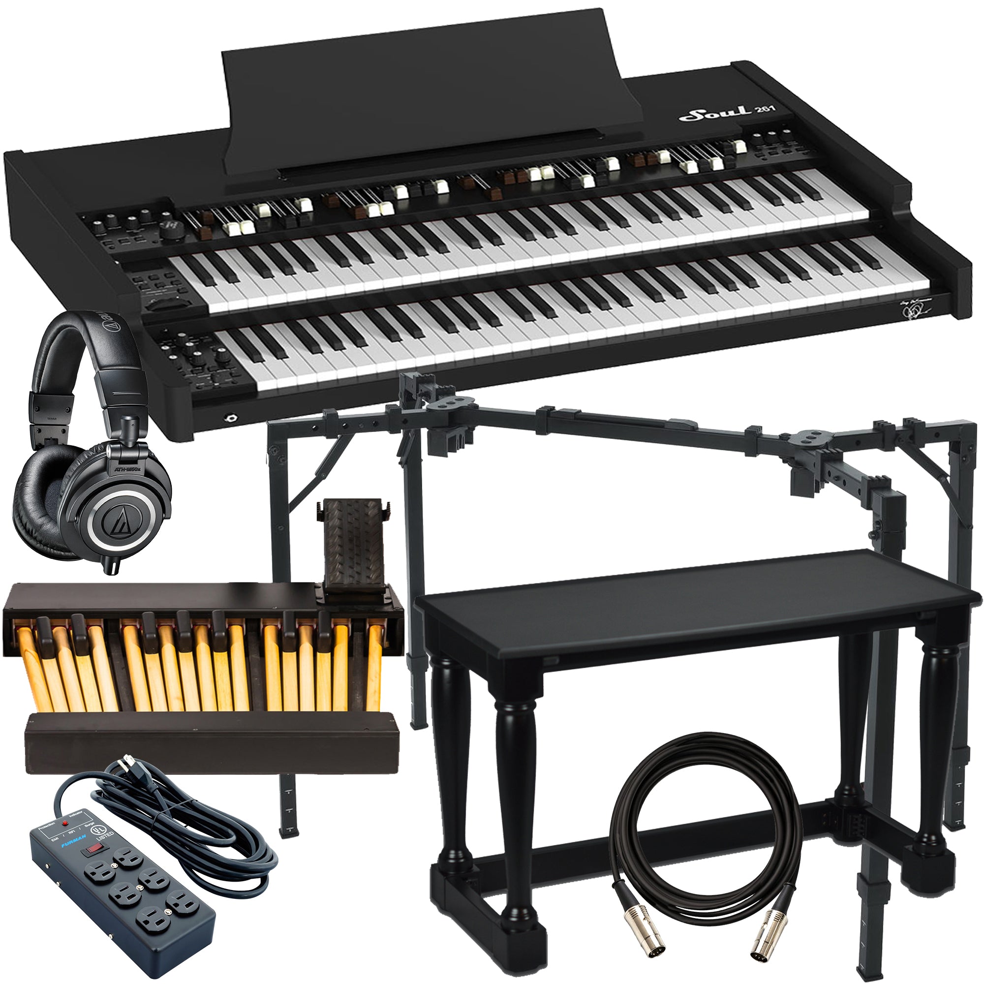 Viscount Legend SOUL 261 Digital Tonewheel Organ - Black STUDIO KIT