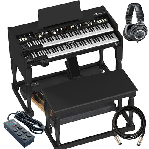 Collage image of the Viscount Legend SOUL 273 Digital Tonewheel Organ - Black STUDIO KIT