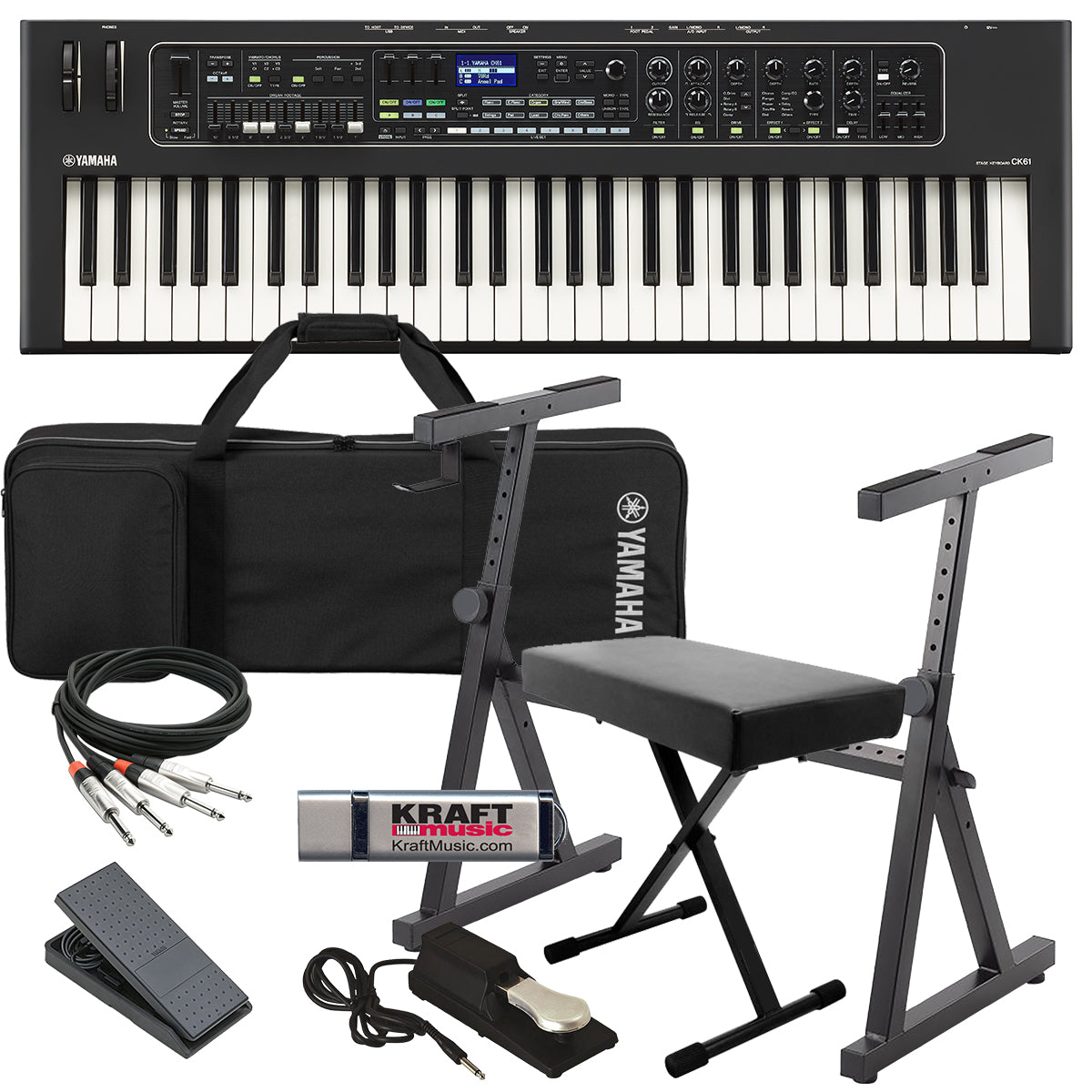 Yamaha CK61 Stage Keyboard STAGE ESSENTIALS BUNDLE – Kraft Music