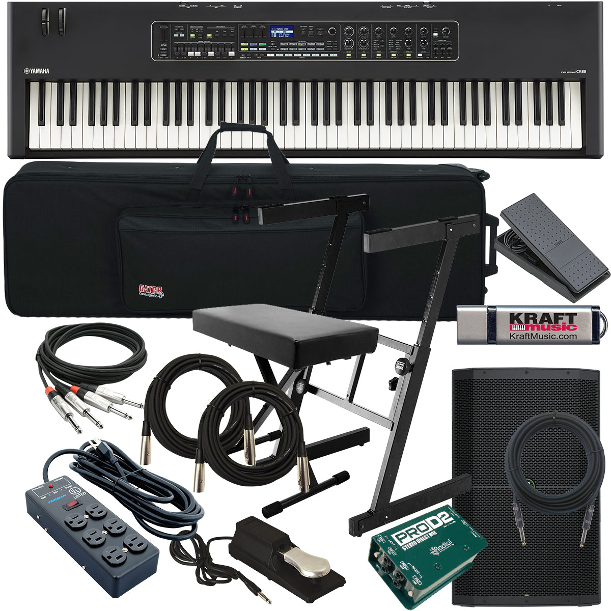 Yamaha CK88 Stage Keyboard COMPLETE STAGE BUNDLE