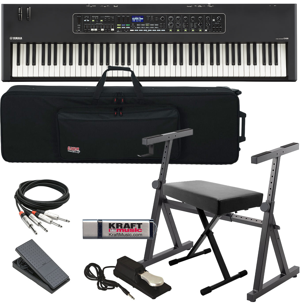 Miki　YAMAHA CK88 ステージピアノ Yamaha CK88 88-Key Digital Stage Keyboard - Ted Brown Music Company