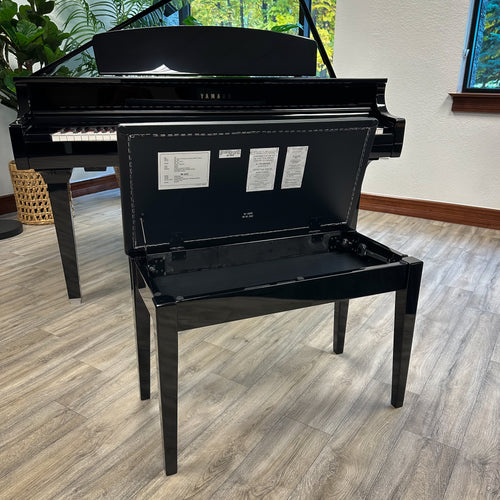 Yamaha Clavinova CLP-795GP Digital Piano - Polished Ebony - bench open