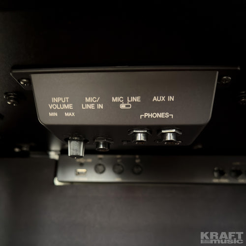 Yamaha Clavinova CSP-295 Digital Piano - Polished Ebony - mic and aux jacks