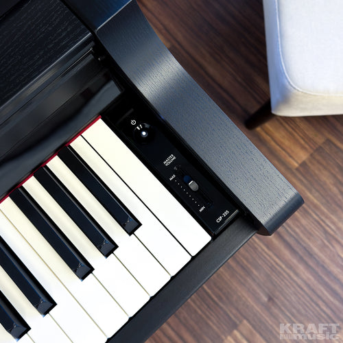 Yamaha Clavinova CSP-255 Digital Piano in a stylish living room - controls
