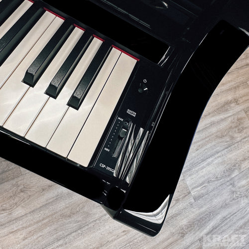 Yamaha Clavinova CSP-295GP Digital Grand Piano - Polished Ebony - power and volume controls