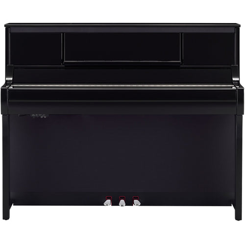 Yamaha Clavinova CSP-295 Digital Piano - Polished Ebony - front view with key cover closed