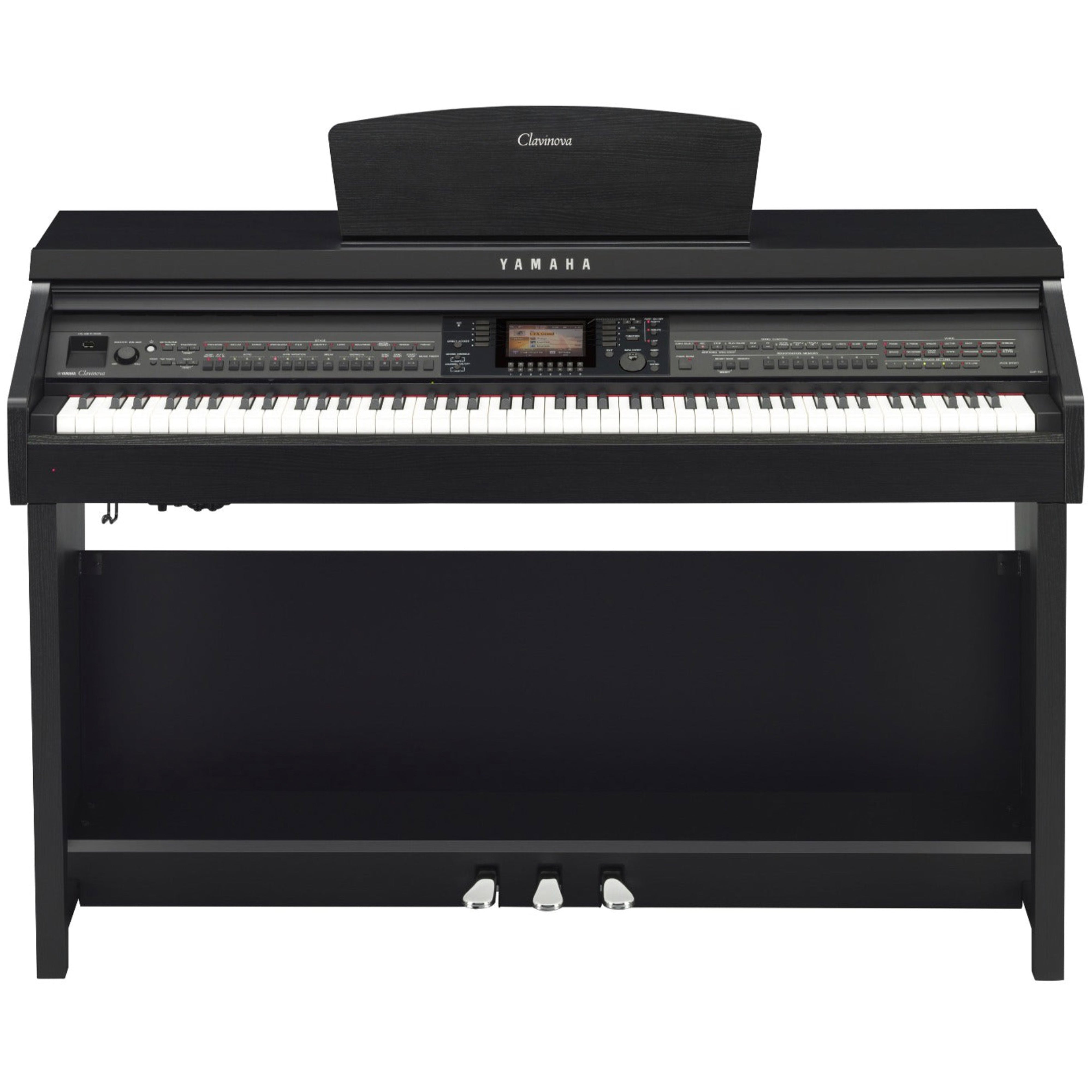 Yamaha Clavinova CVP-701 Digital Piano - Matte Black - front view