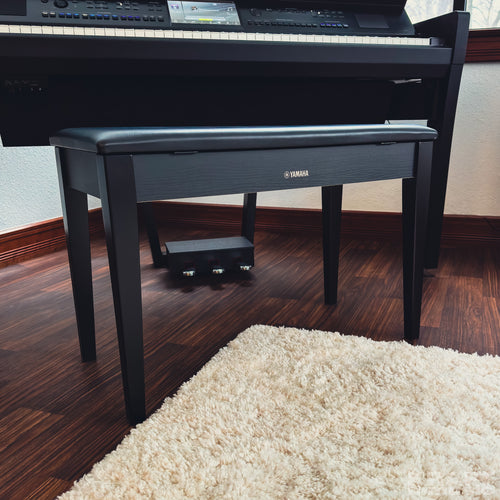 Yamaha Clavinova CVP-909 Digital Piano - Matte Black - bench