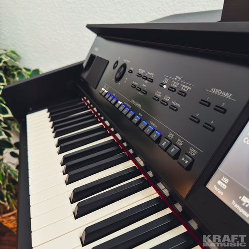 Yamaha Clavinova CVP-909 Digital Piano - Matte Black - close up of the keys