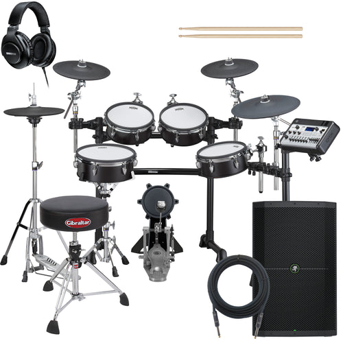 Yamaha DTX8K-M PROX Electronic Drum Set - Black Forest COMPLETE DRUM BUNDLE