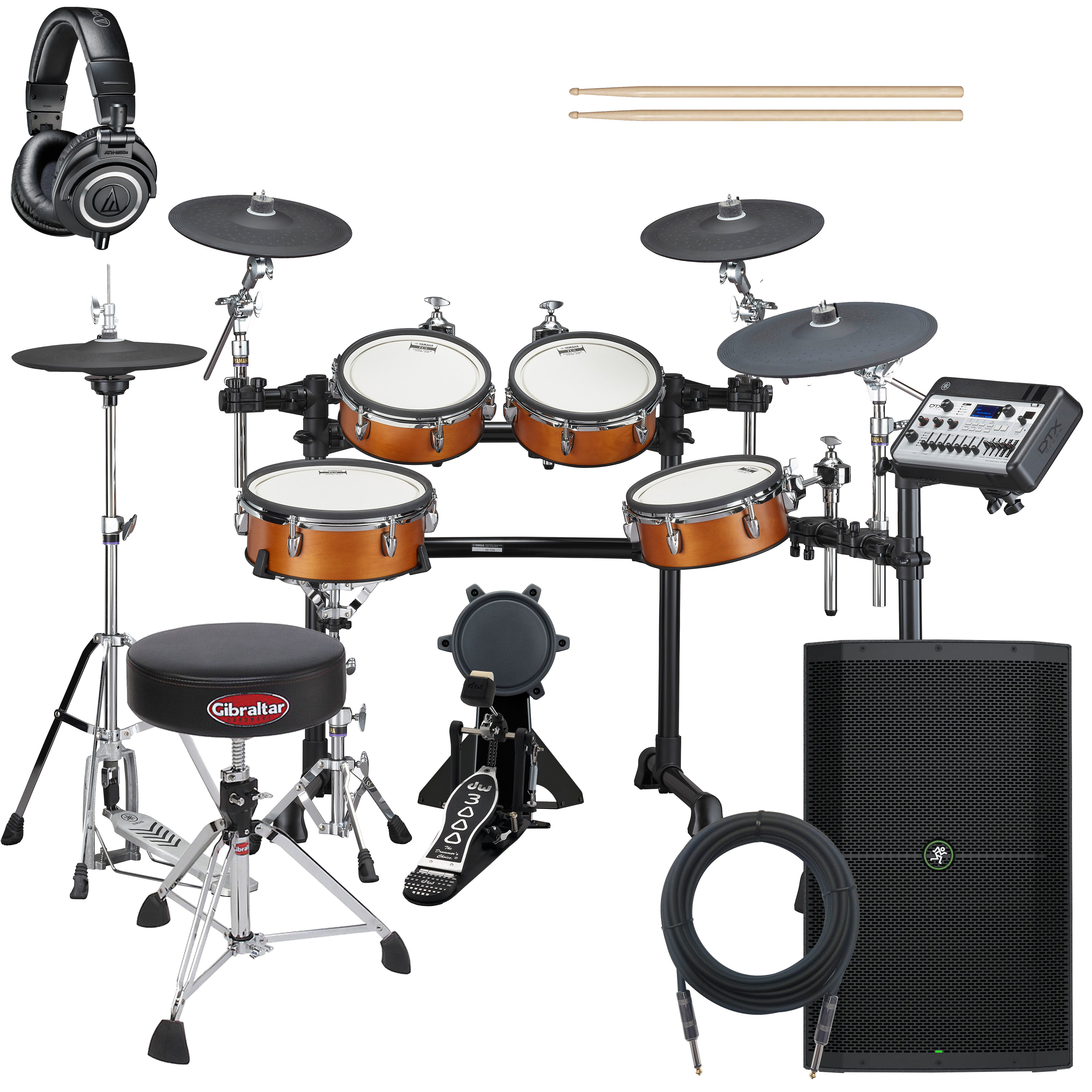 Yamaha DTX8K-X PROX Electronic Drum Set - Real Wood COMPLETE DRUM BUNDLE