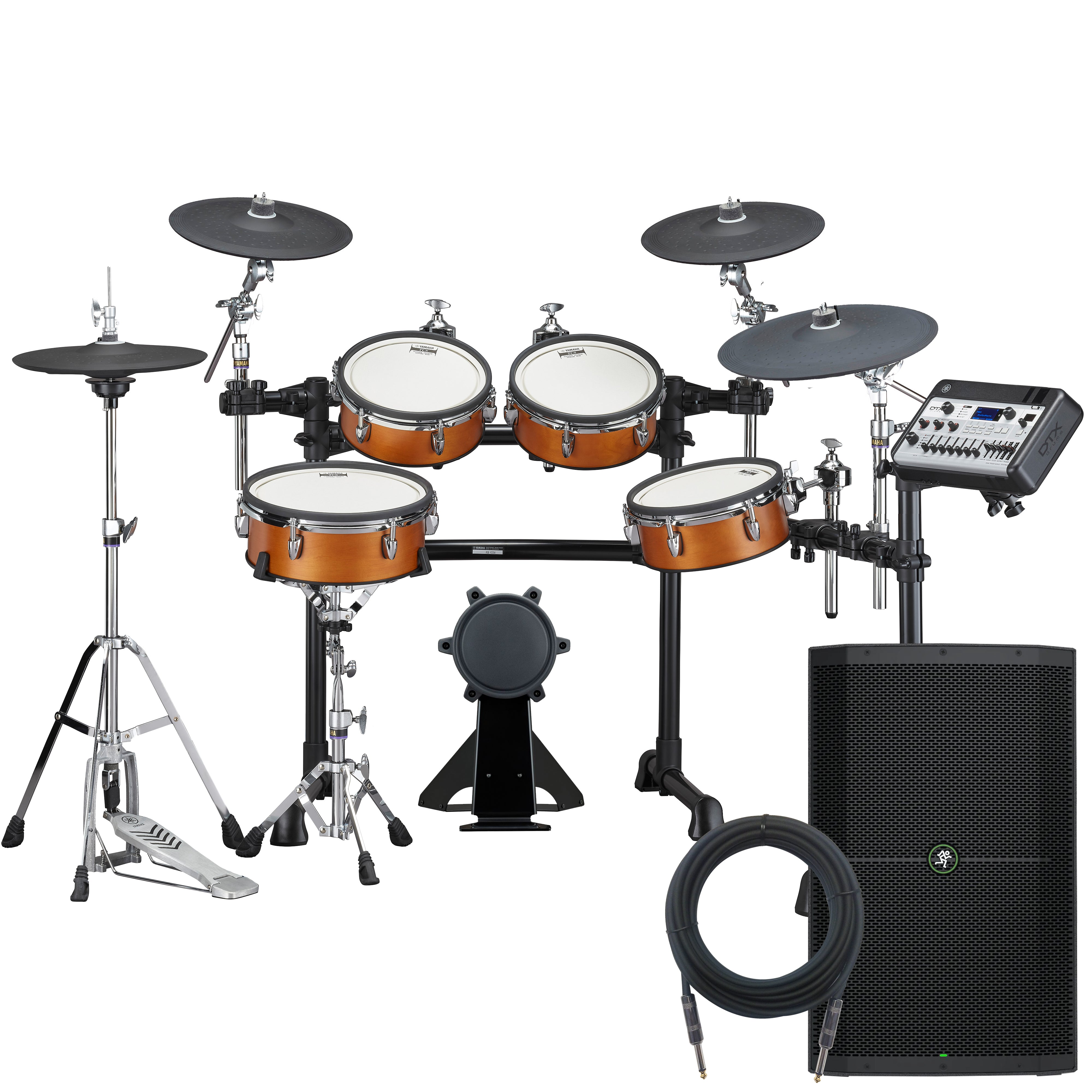 Yamaha DTX8K-X PROX Electronic Drum Set - Real Wood MONITOR KIT